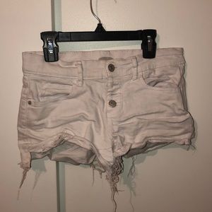 Old navy white ripped boyfriend booty shorts